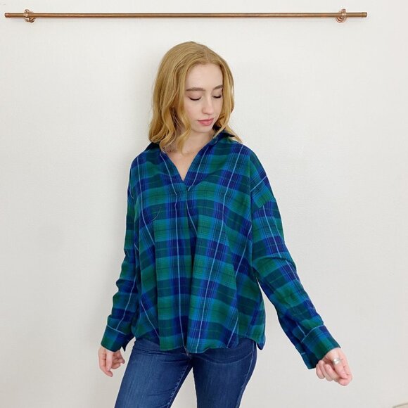 Uniqlo Plaid Flannel Pullover Long Sleeve Large - Picture 1 of 3